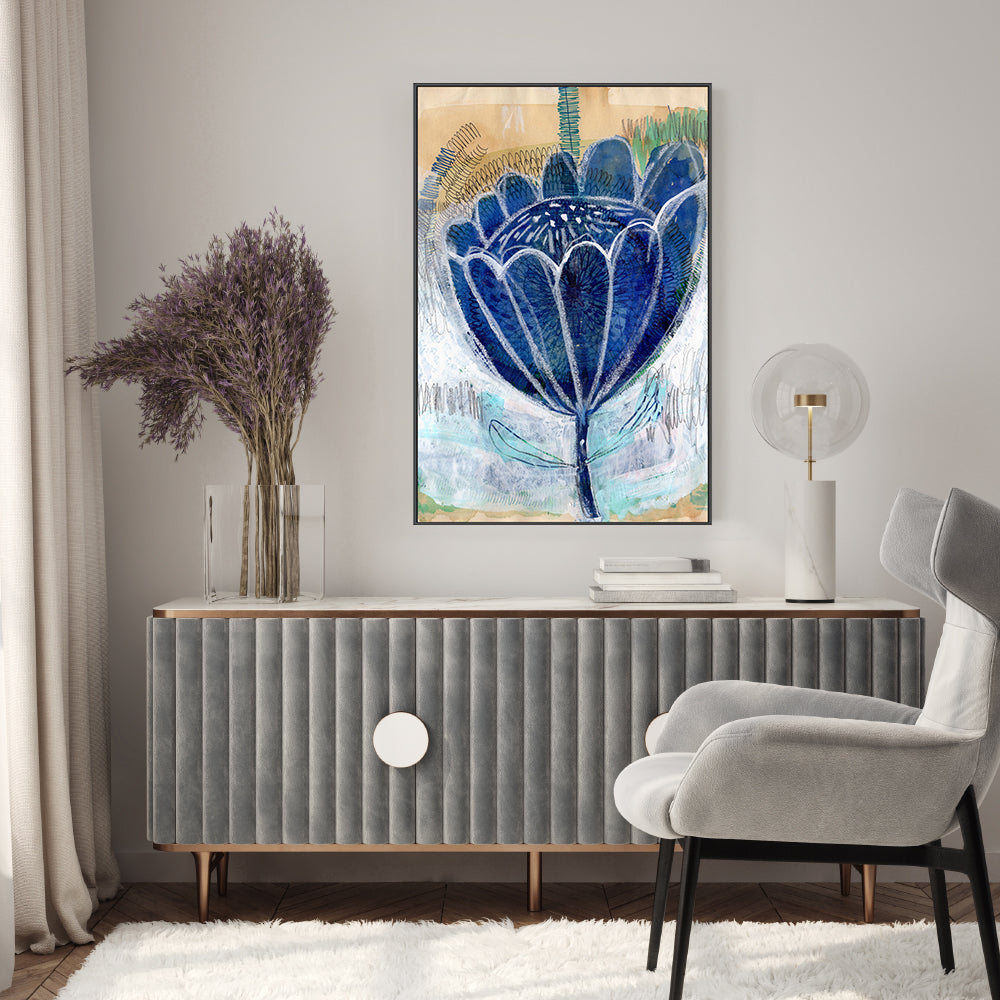 wall-art-print-canvas-poster-framed-Blue Tulip , By Paula Mills-2