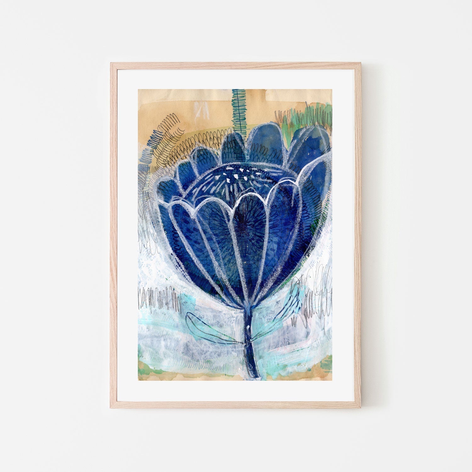 wall-art-print-canvas-poster-framed-Blue Tulip , By Paula Mills-6