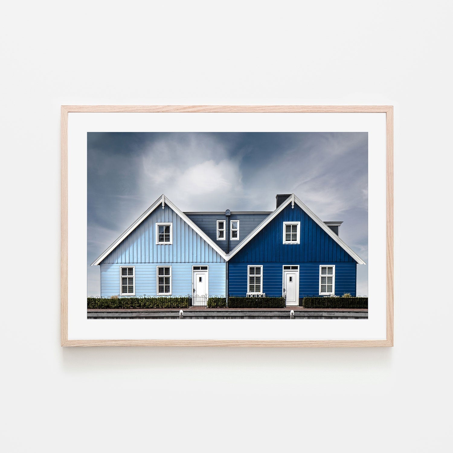 wall-art-print-canvas-poster-framed-Blue Twin Homes , By Gilbert Claes-GIOIA-WALL-ART