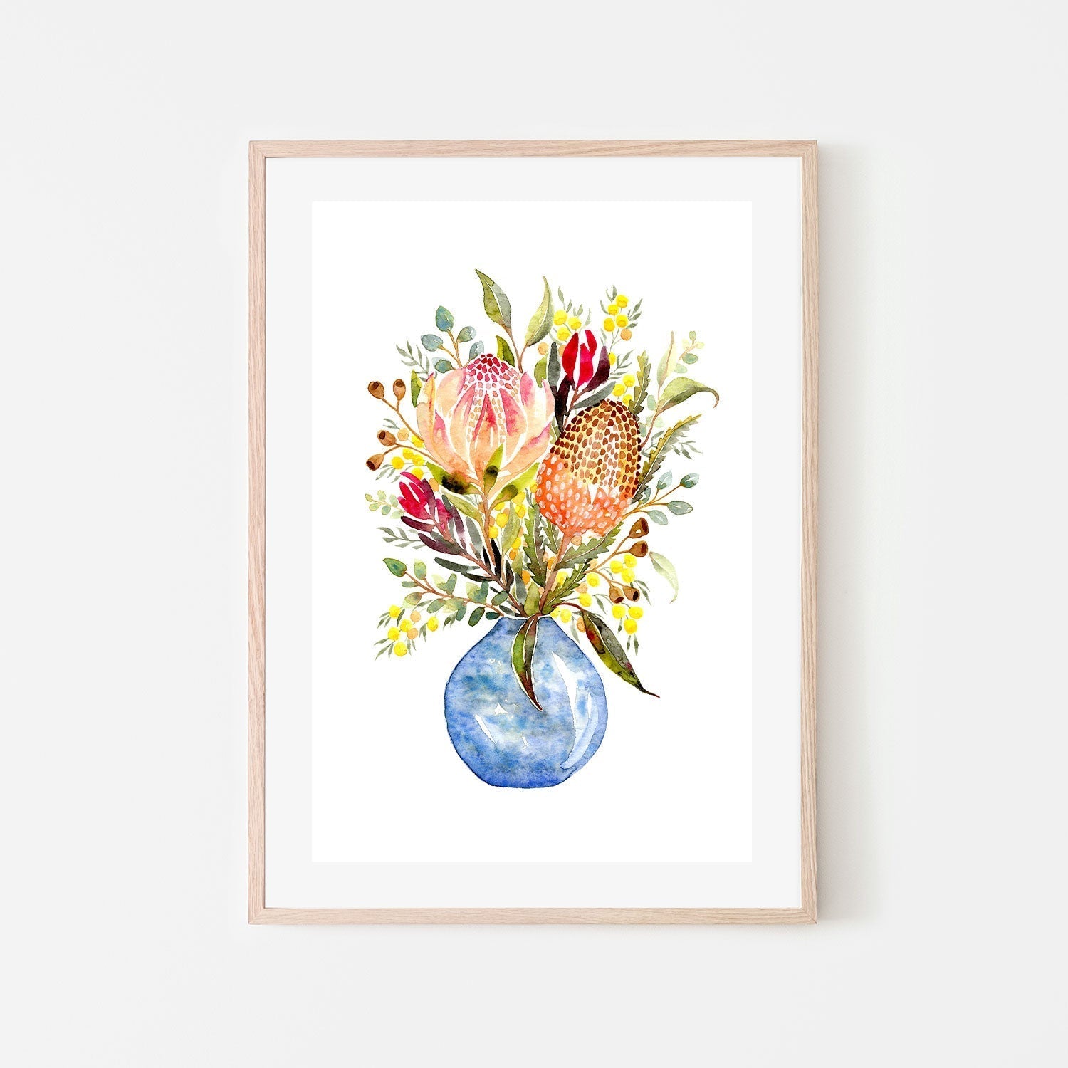 wall-art-print-canvas-poster-framed-Blue Vase , By Jessie Mitchelson-GIOIA-WALL-ART