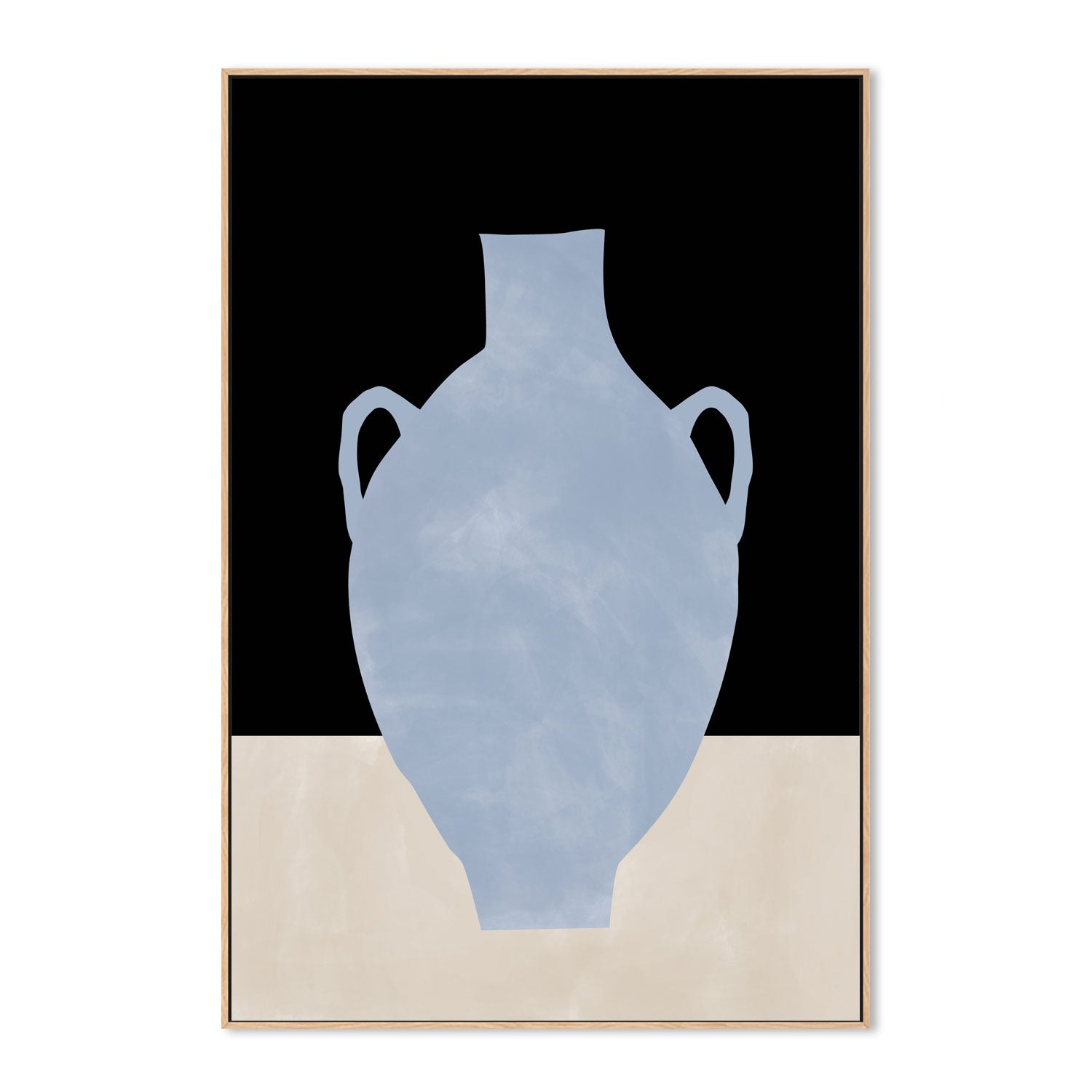 wall-art-print-canvas-poster-framed-Blue Vase Tranquility , By Elena Ristova-GIOIA-WALL-ART