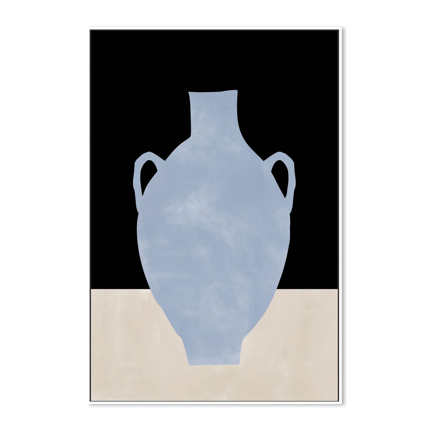 wall-art-print-canvas-poster-framed-Blue Vase Tranquility , By Elena Ristova-GIOIA-WALL-ART