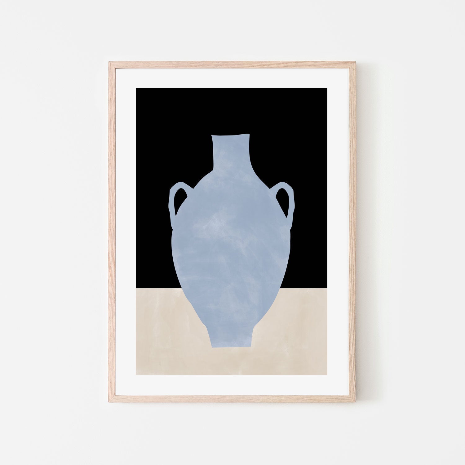 wall-art-print-canvas-poster-framed-Blue Vase Tranquility , By Elena Ristova-GIOIA-WALL-ART