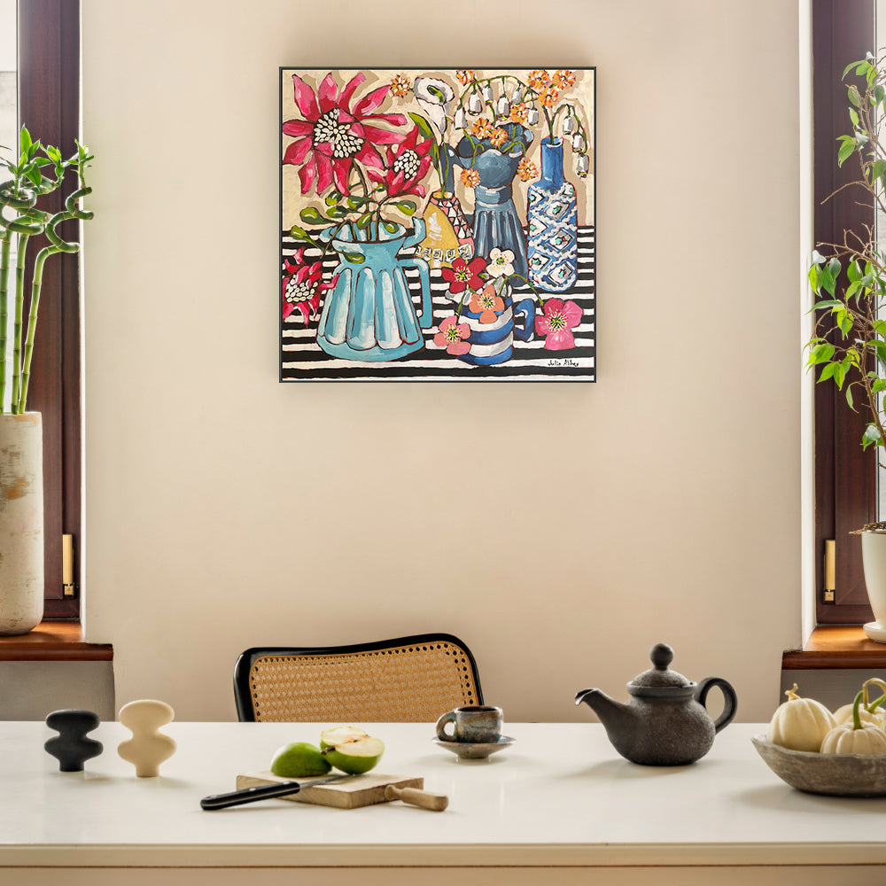 wall-art-print-canvas-poster-framed-Blue Vases , By Julia Abbey-7