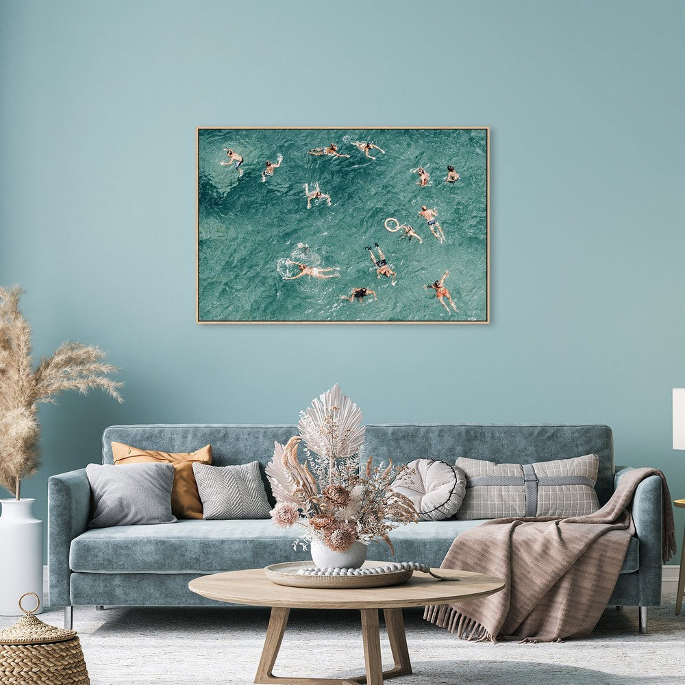 Blue Water Swim, by Carlo Tonti-Gioia-Prints-Framed-Canvas-Poster-GIOIA-WALL-ART