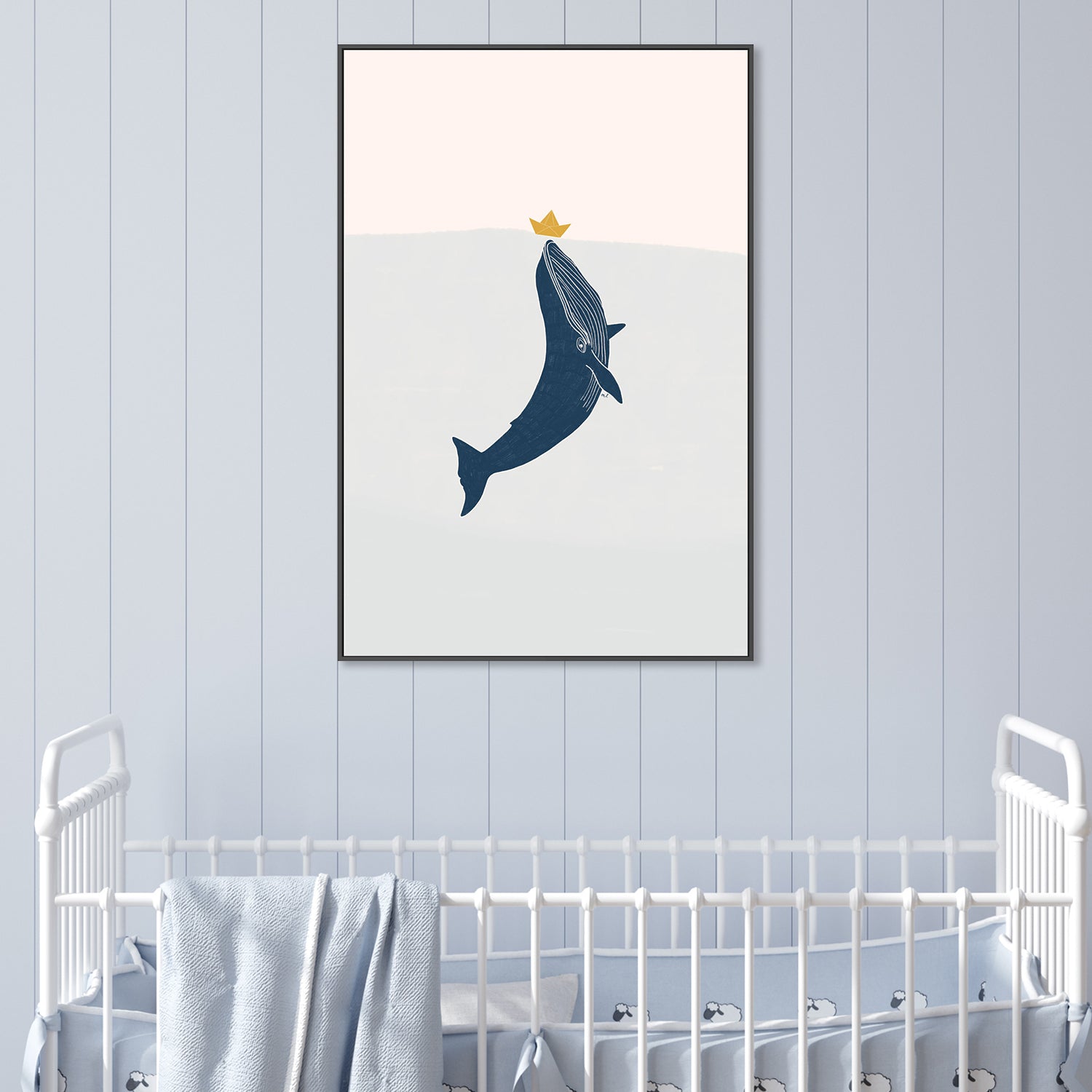 wall-art-print-canvas-poster-framed-Blue Whale Sailing Boat , By Menina Lisboa-2