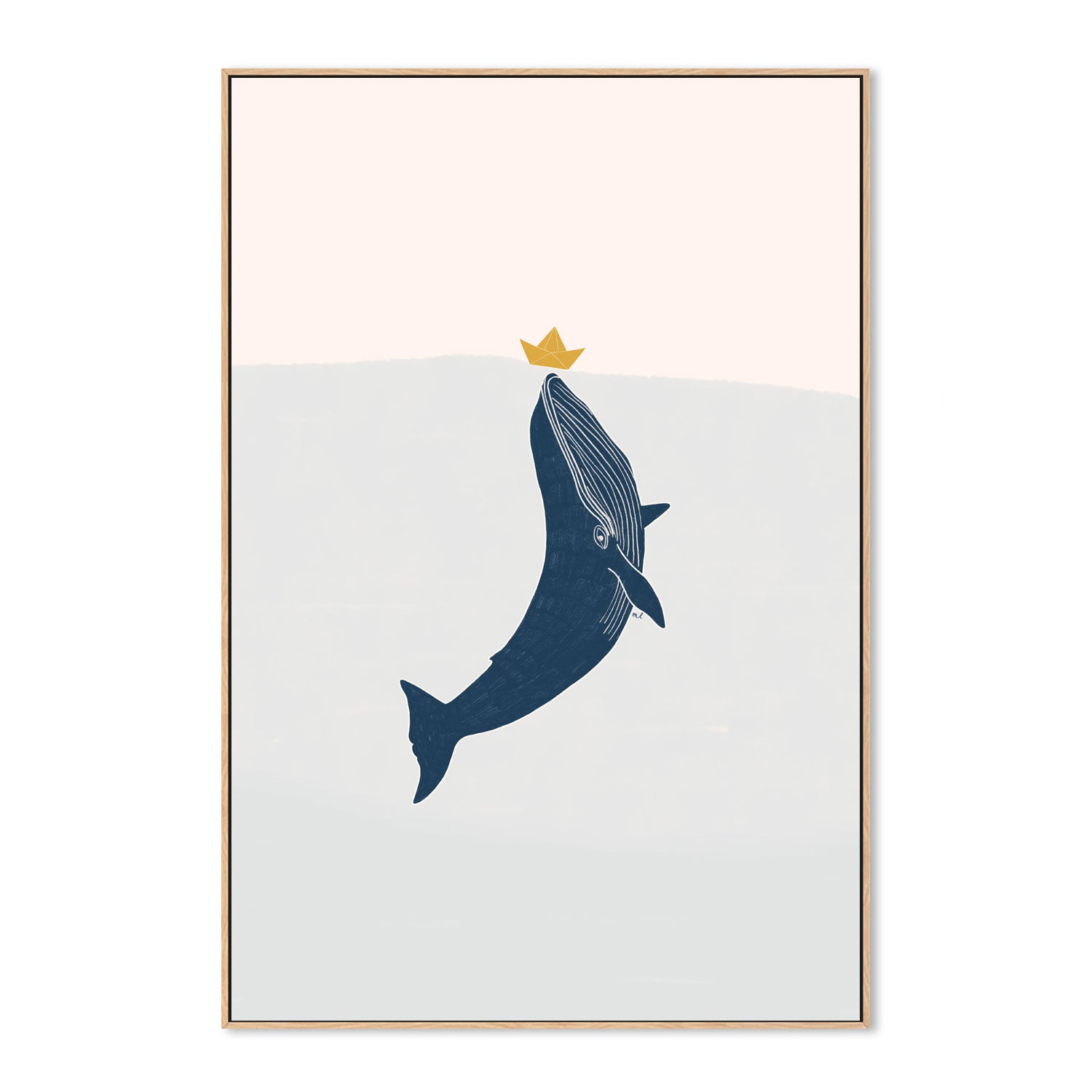 wall-art-print-canvas-poster-framed-Blue Whale Sailing Boat , By Menina Lisboa-4