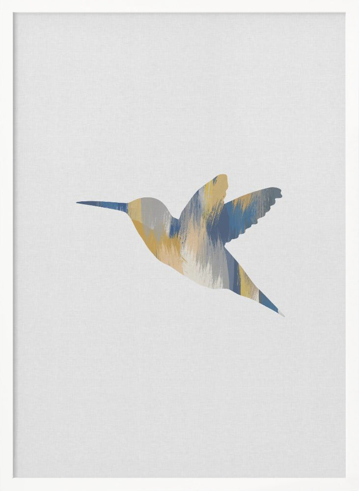 wall-art-print-canvas-poster-framed-Blue & Yellow Hummingbird , By Orara Studio-5