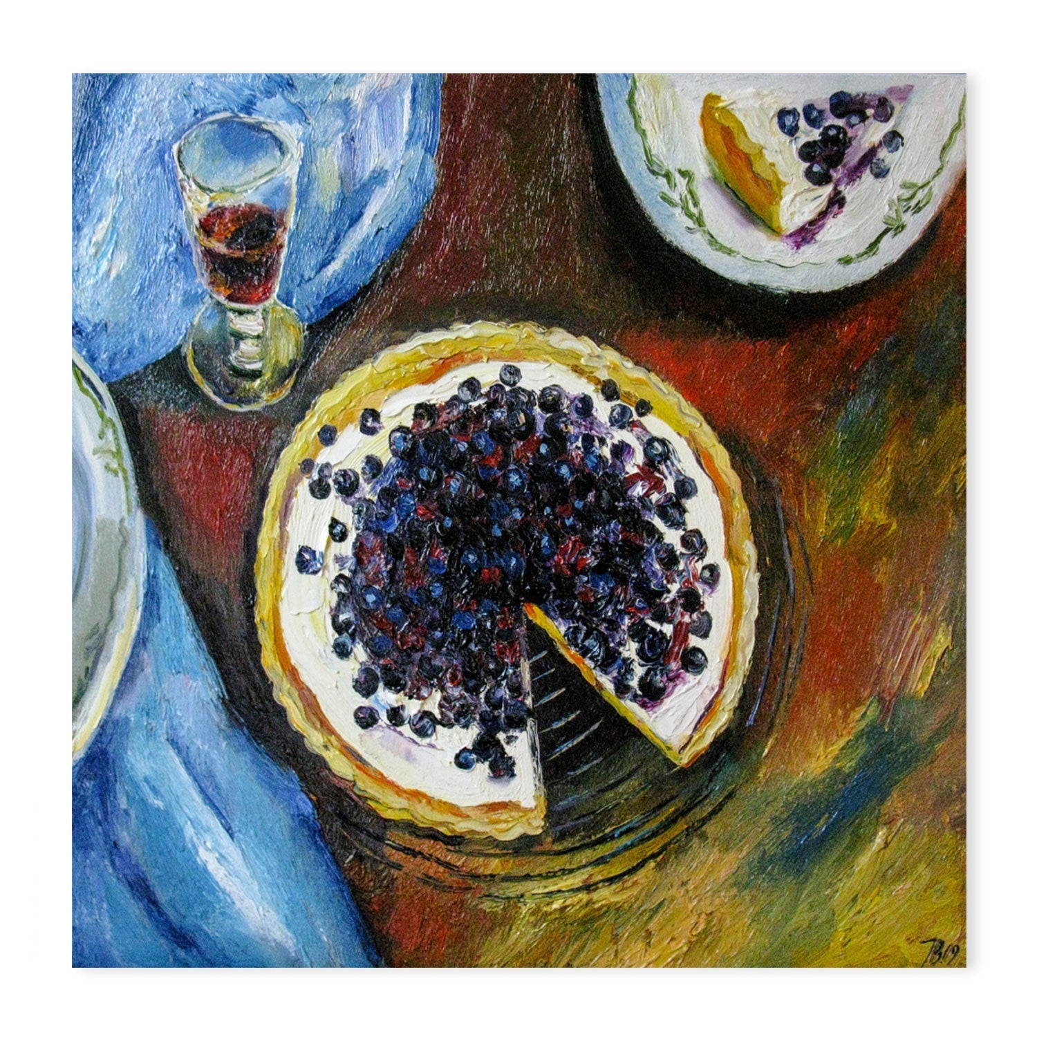 wall-art-print-canvas-poster-framed-Blueberry Tart , By Ieva Baklane-GIOIA-WALL-ART