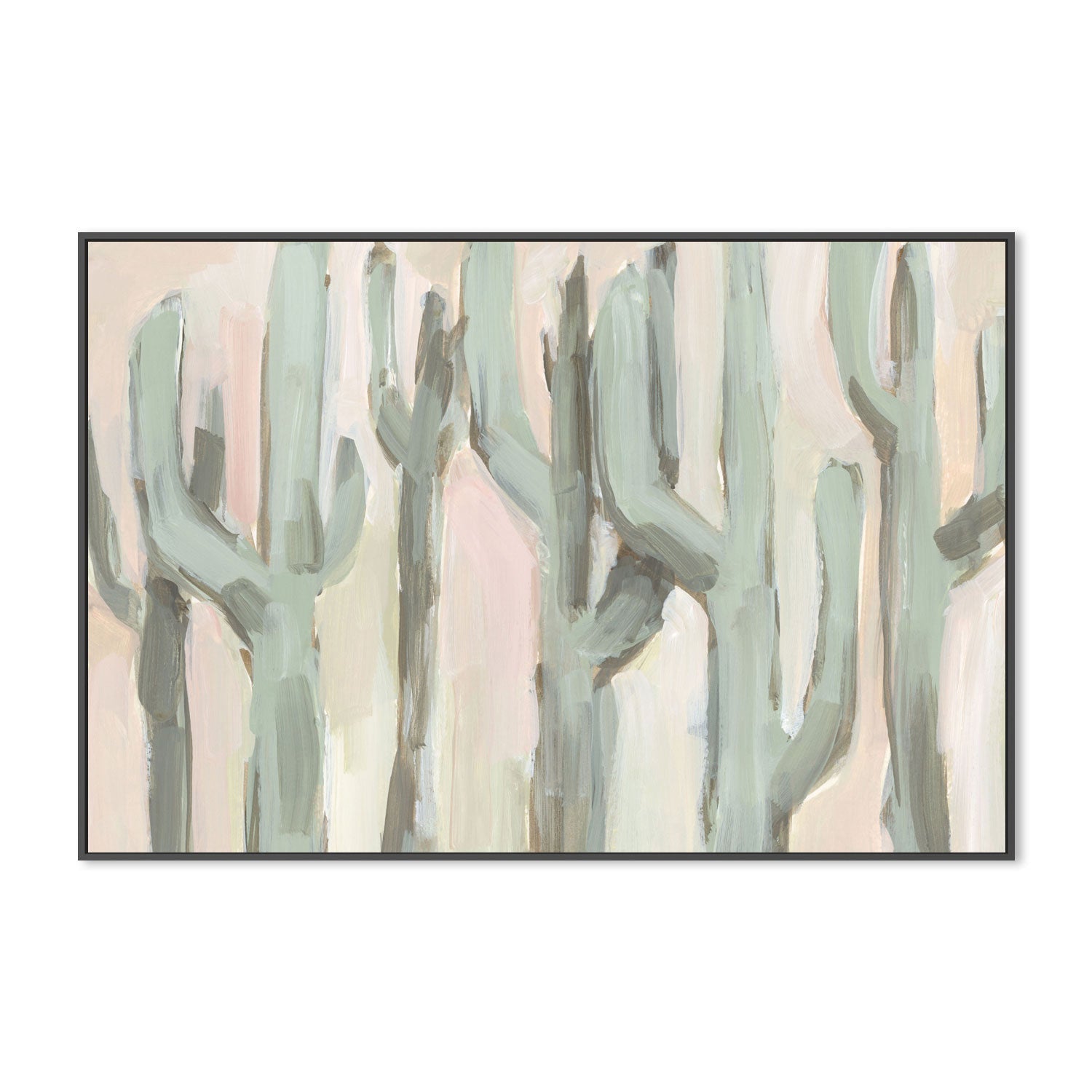 wall-art-print-canvas-poster-framed-Blush and Green Cactus , By Emily Wood-3