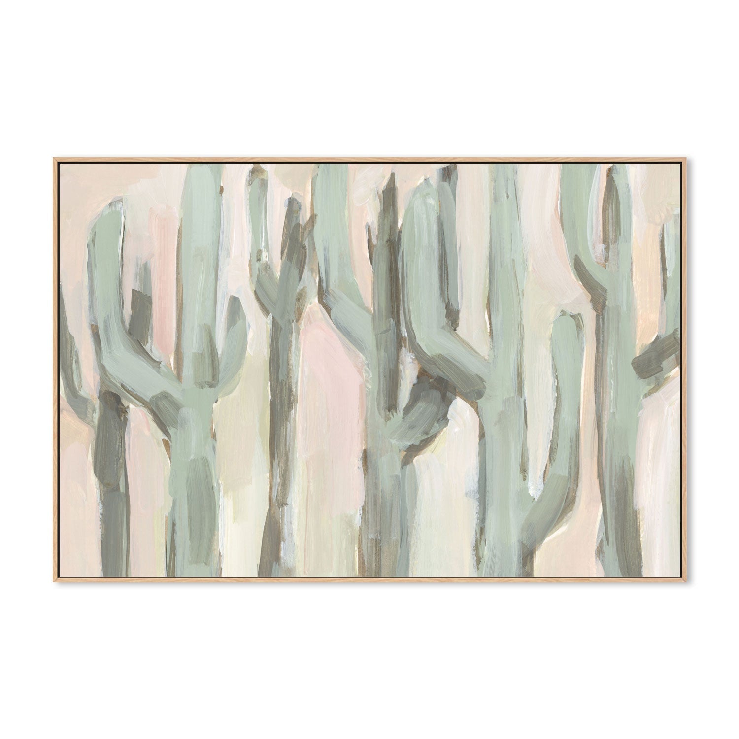 wall-art-print-canvas-poster-framed-Blush and Green Cactus , By Emily Wood-4