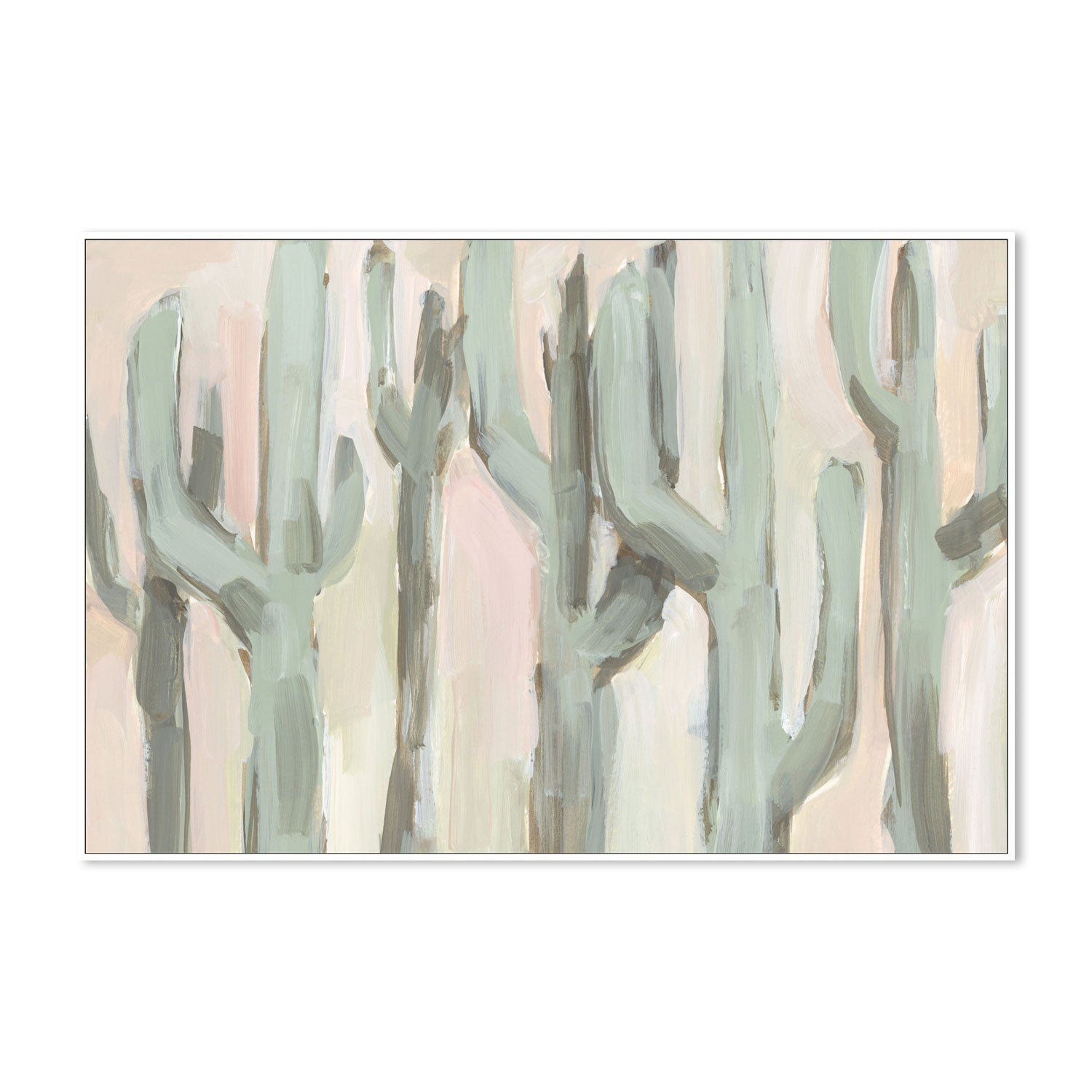 wall-art-print-canvas-poster-framed-Blush and Green Cactus , By Emily Wood-5