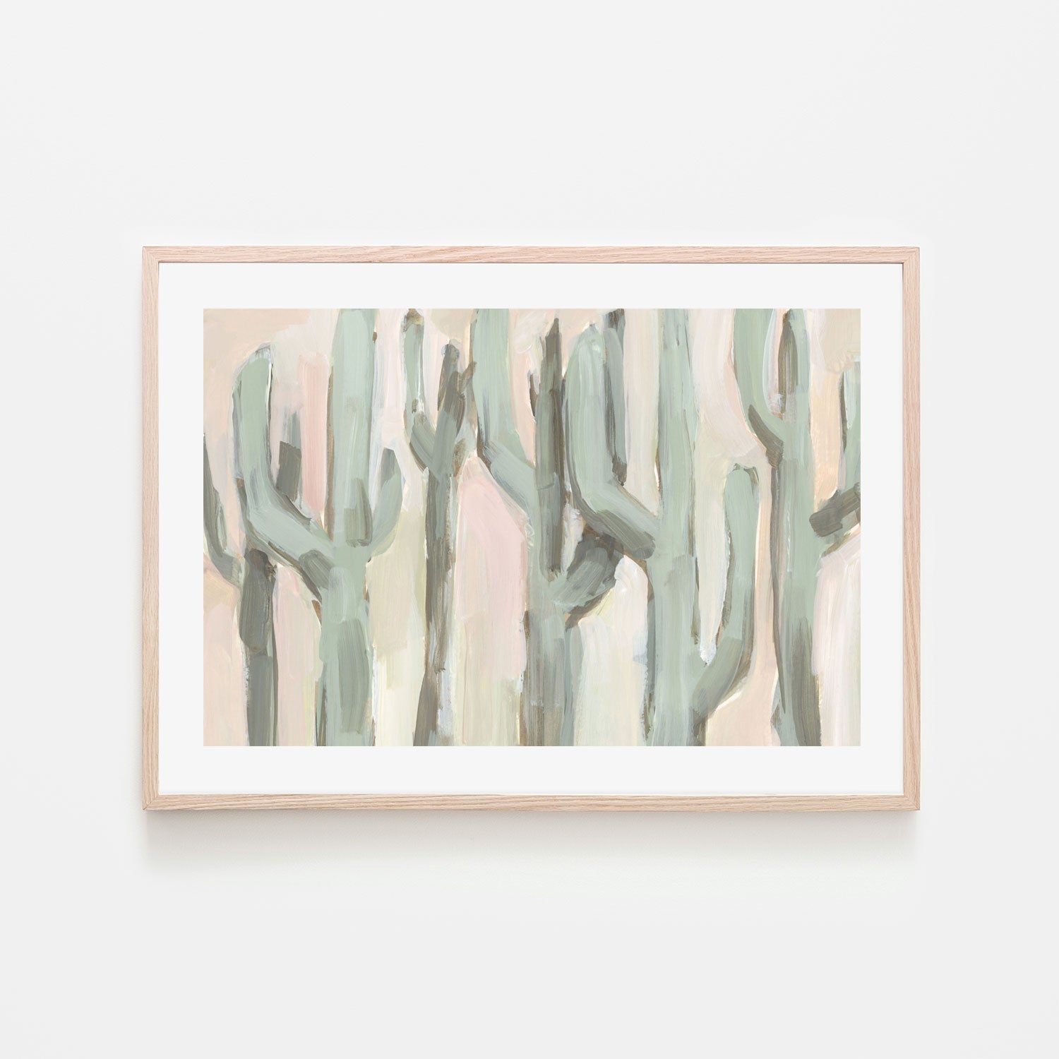 wall-art-print-canvas-poster-framed-Blush and Green Cactus , By Emily Wood-6