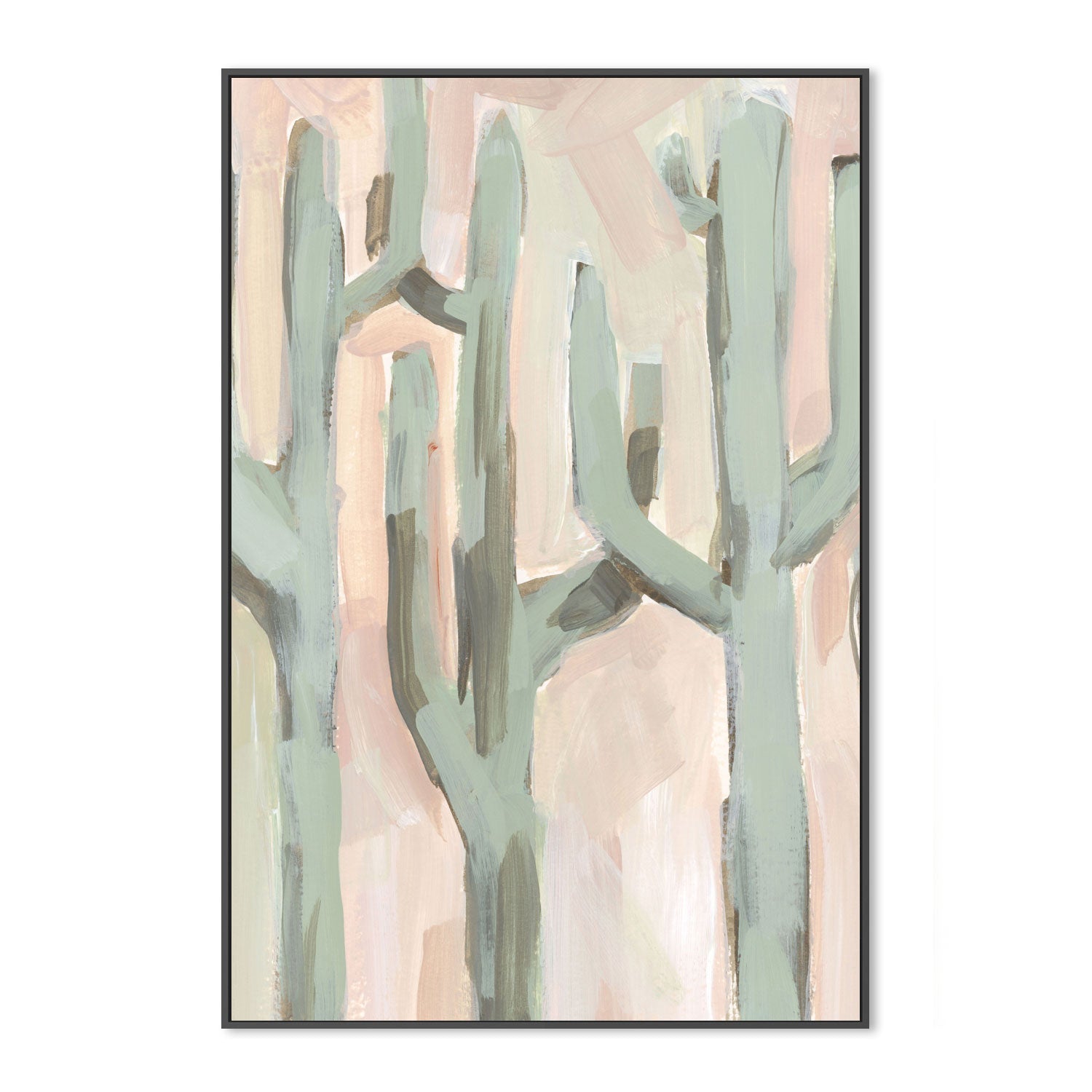 wall-art-print-canvas-poster-framed-Blush and Green Cactus, Style A , By Emily Wood-3