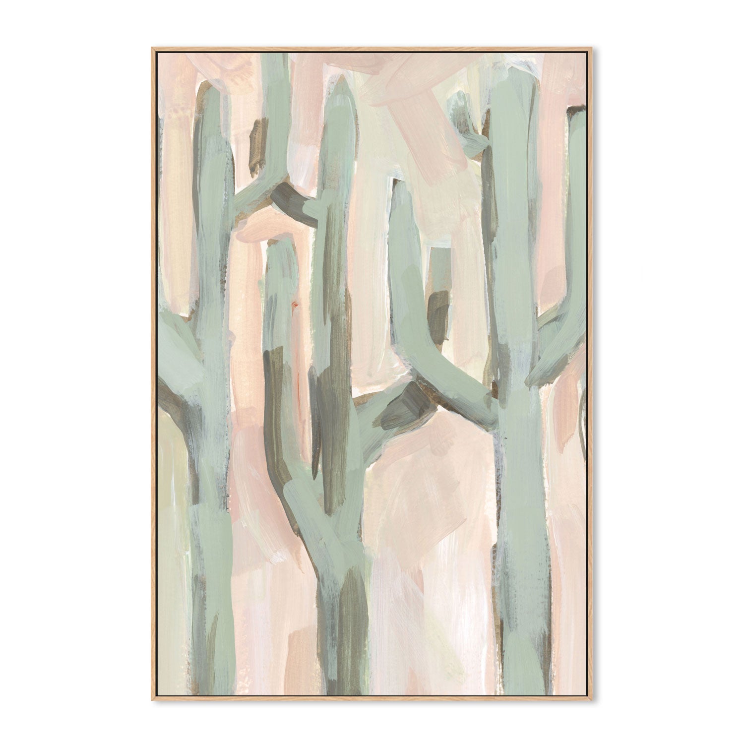 wall-art-print-canvas-poster-framed-Blush and Green Cactus, Style A , By Emily Wood-4