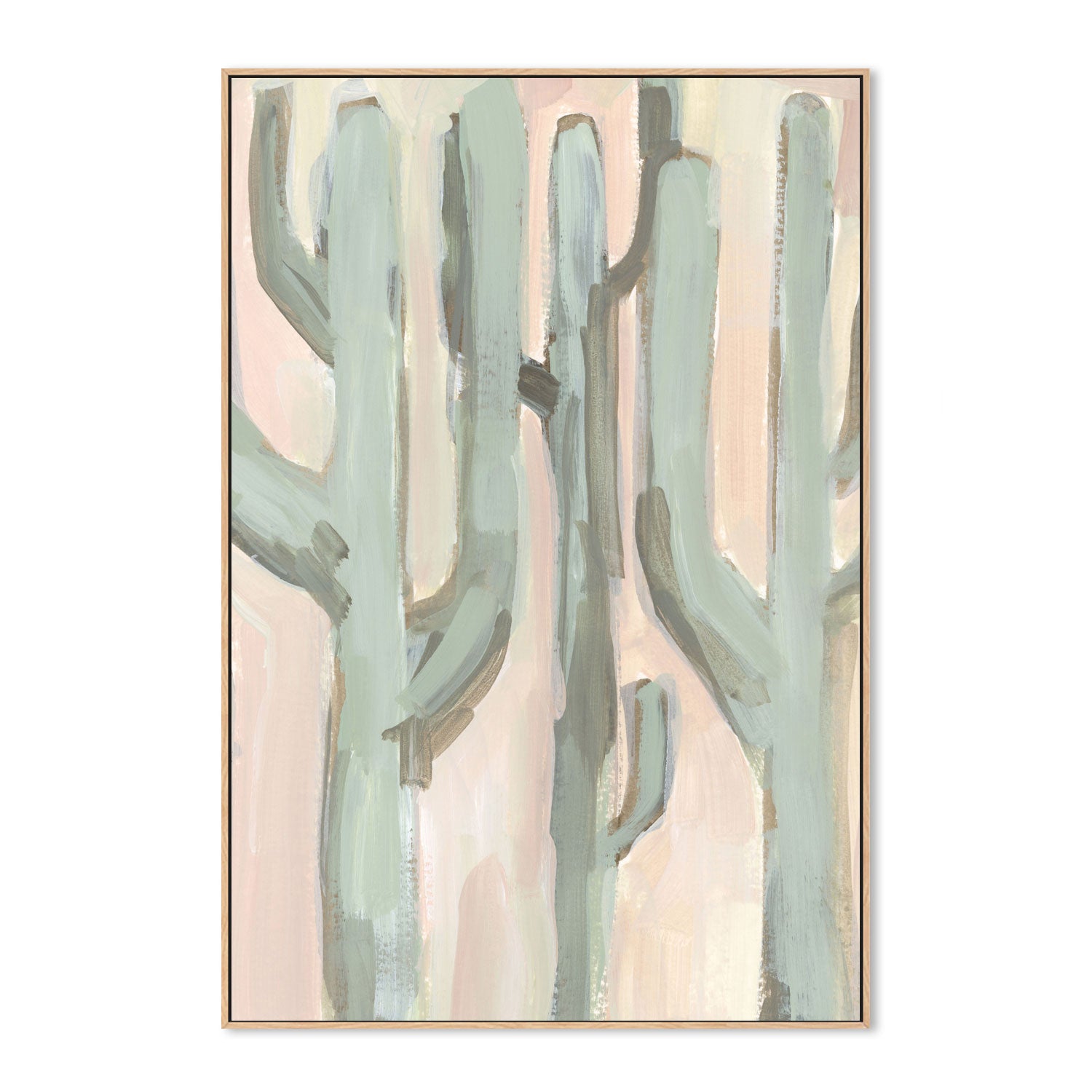 wall-art-print-canvas-poster-framed-Blush and Green Cactus, Style B , By Emily Wood-4