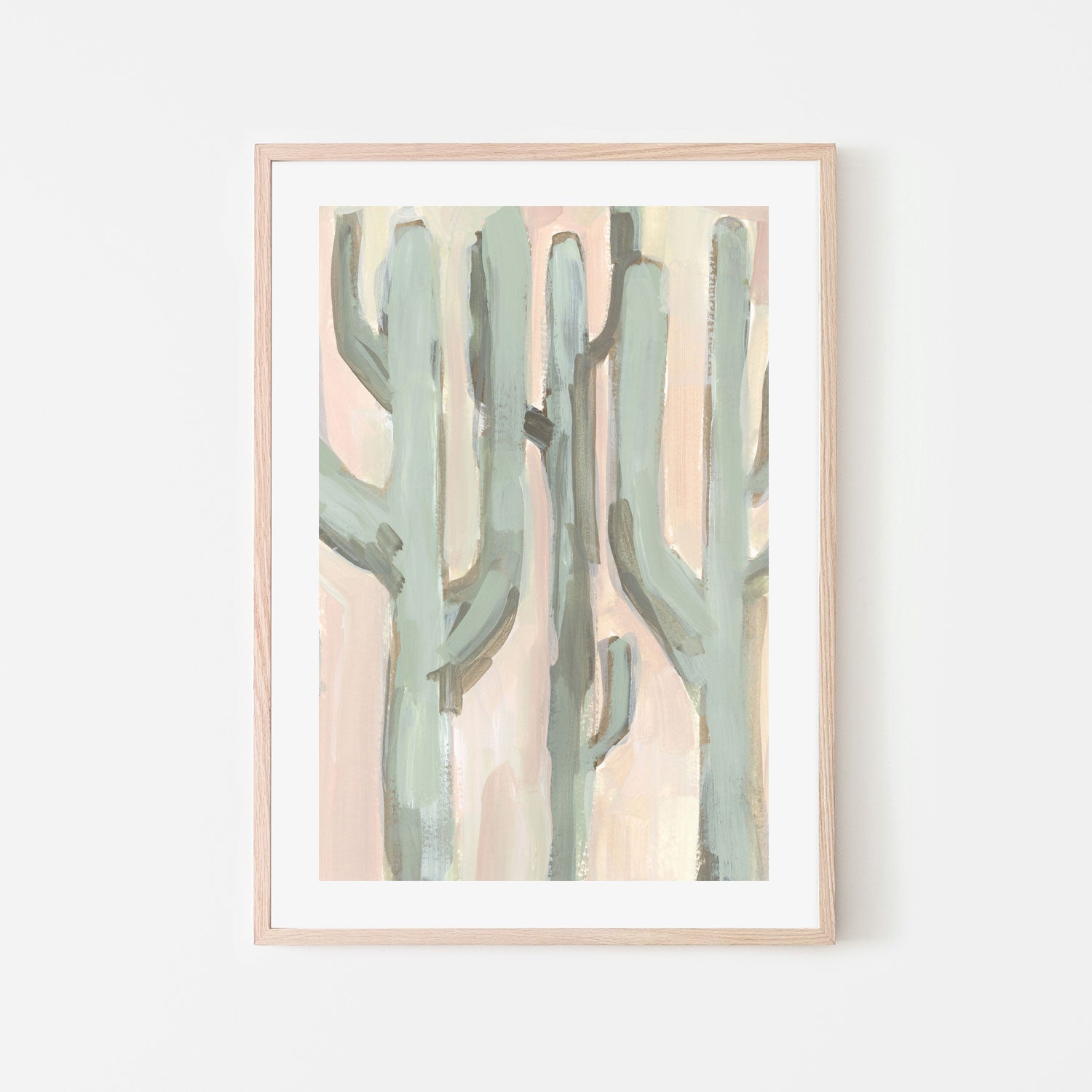 wall-art-print-canvas-poster-framed-Blush and Green Cactus, Style B , By Emily Wood-6