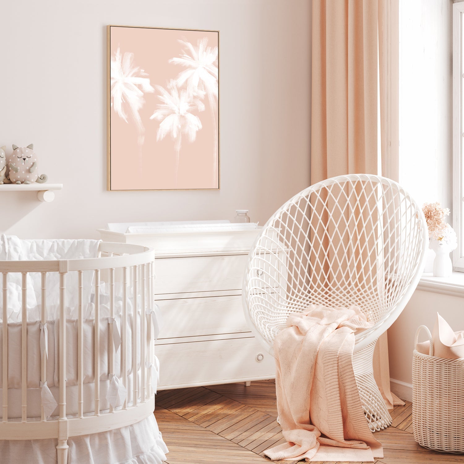 wall-art-print-canvas-poster-framed-Blush and White Palms , By Emily Wood-7