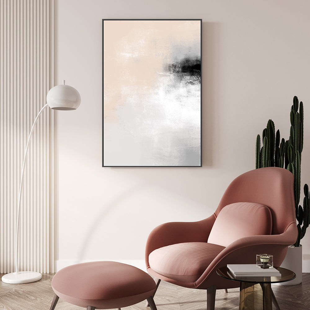 wall-art-print-canvas-poster-framed-Blush Rose Apparent, Style B-GIOIA-WALL-ART