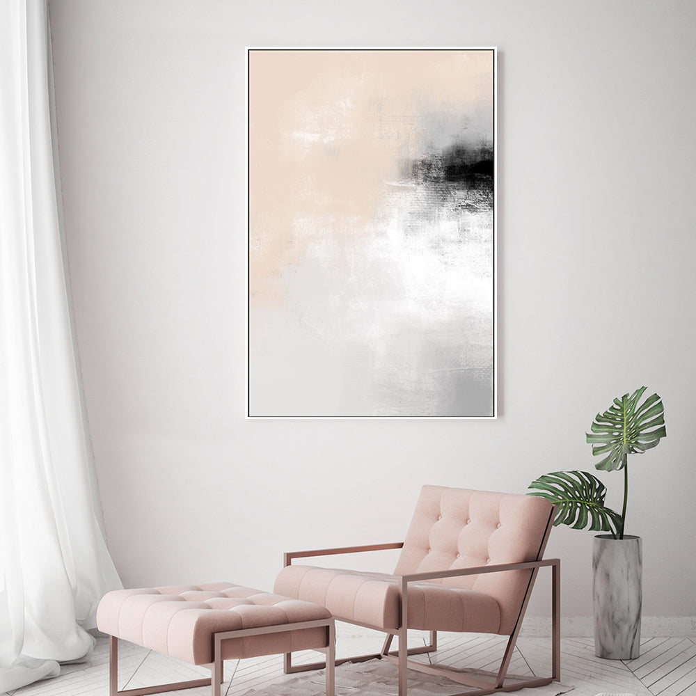 wall-art-print-canvas-poster-framed-Blush Rose Apparent, Style B-GIOIA-WALL-ART