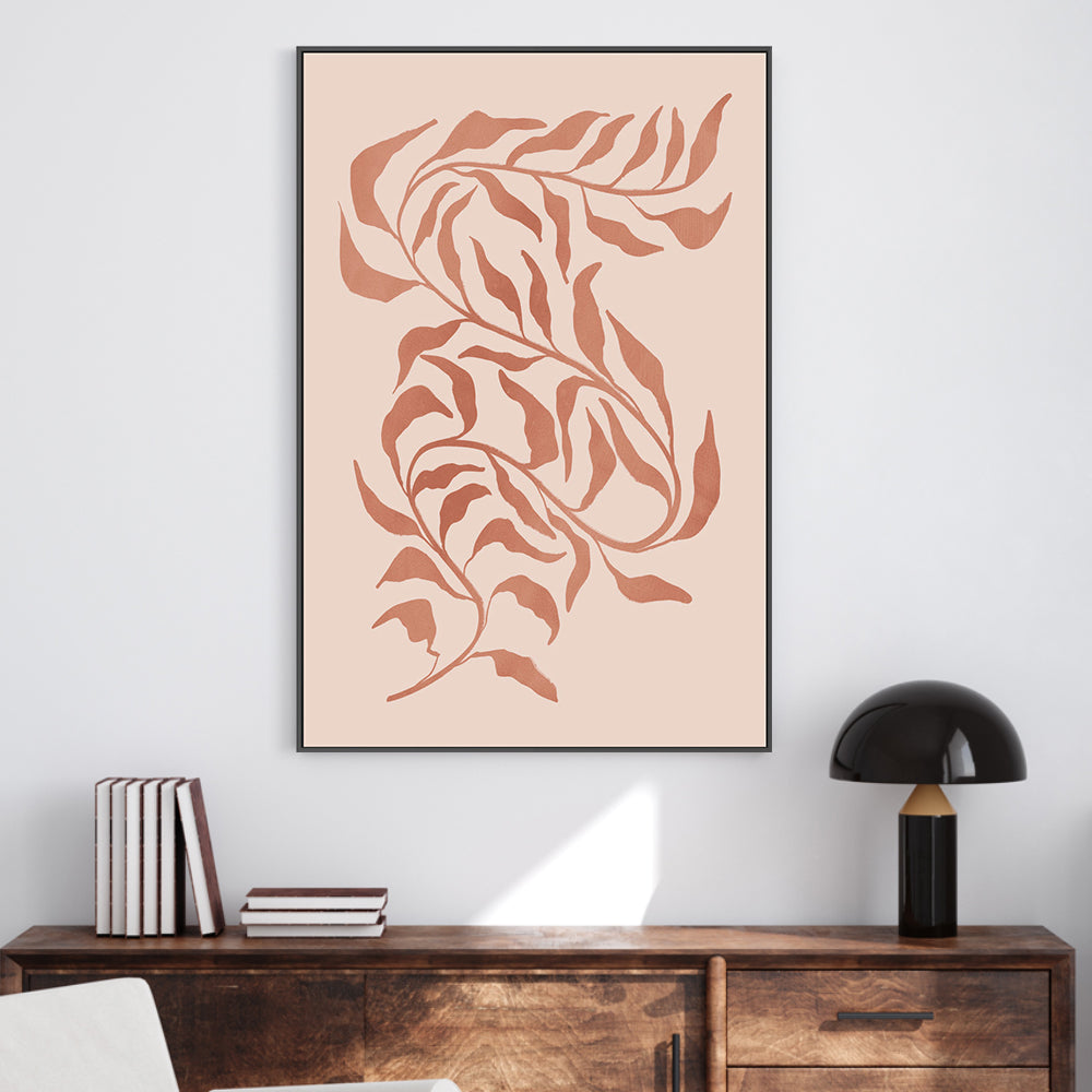 wall-art-print-canvas-poster-framed-Blush Seaweed, Style A , By Nina Blue-2