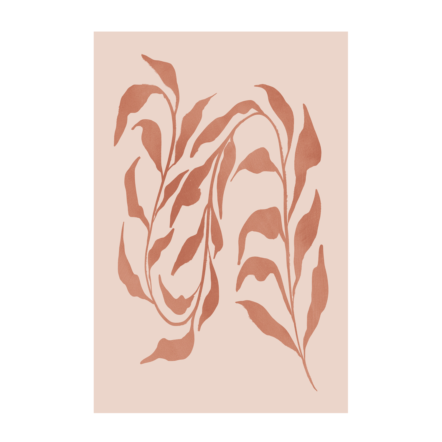 wall-art-print-canvas-poster-framed-Blush Seaweed, Style D , By Nina Blue-1