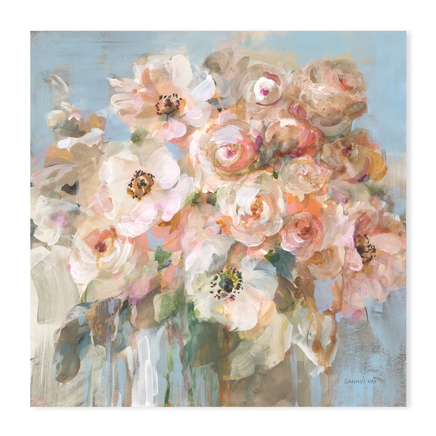 wall-art-print-canvas-poster-framed-Blushing Bouquet-by-Danhui Nai-Gioia Wall Art