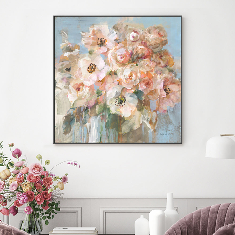 wall-art-print-canvas-poster-framed-Blushing Bouquet-by-Danhui Nai-Gioia Wall Art