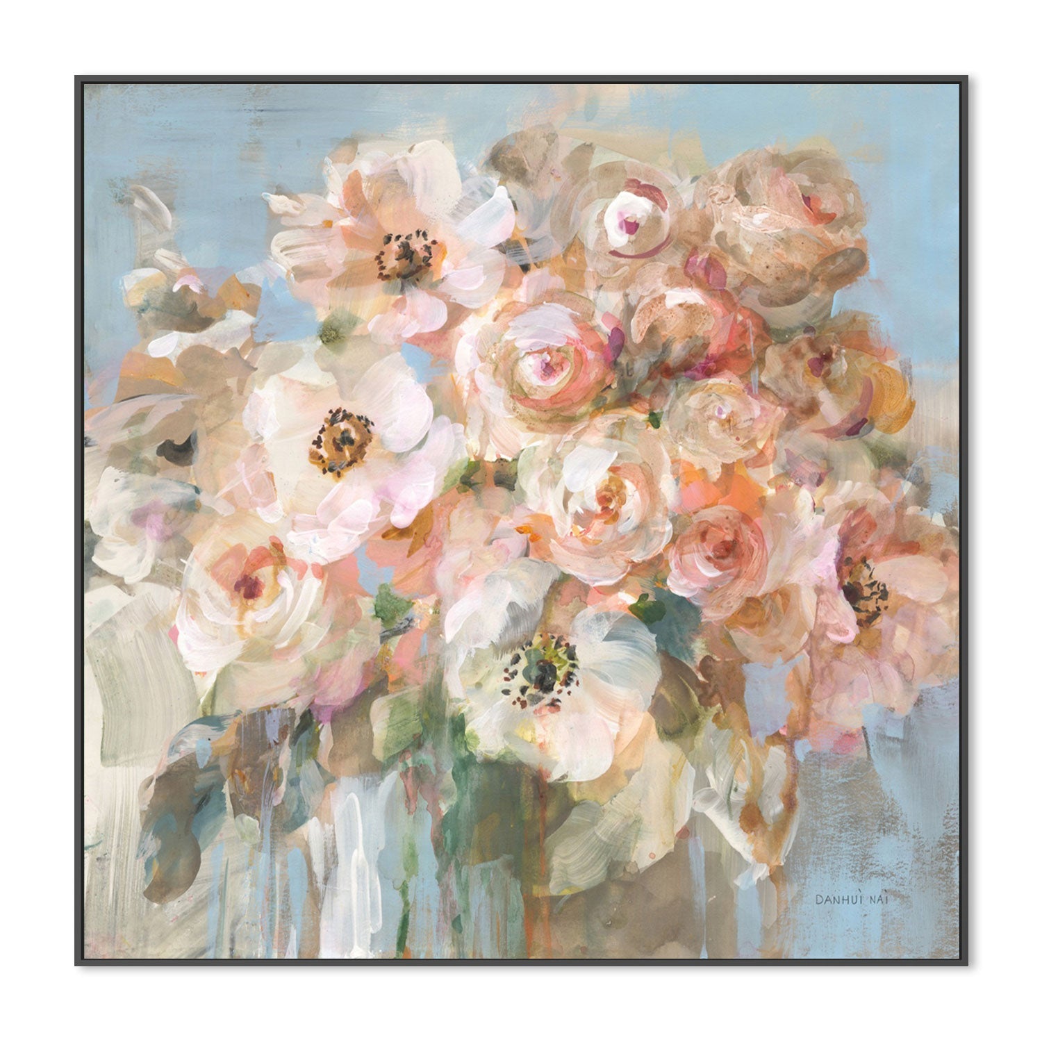 wall-art-print-canvas-poster-framed-Blushing Bouquet-by-Danhui Nai-Gioia Wall Art