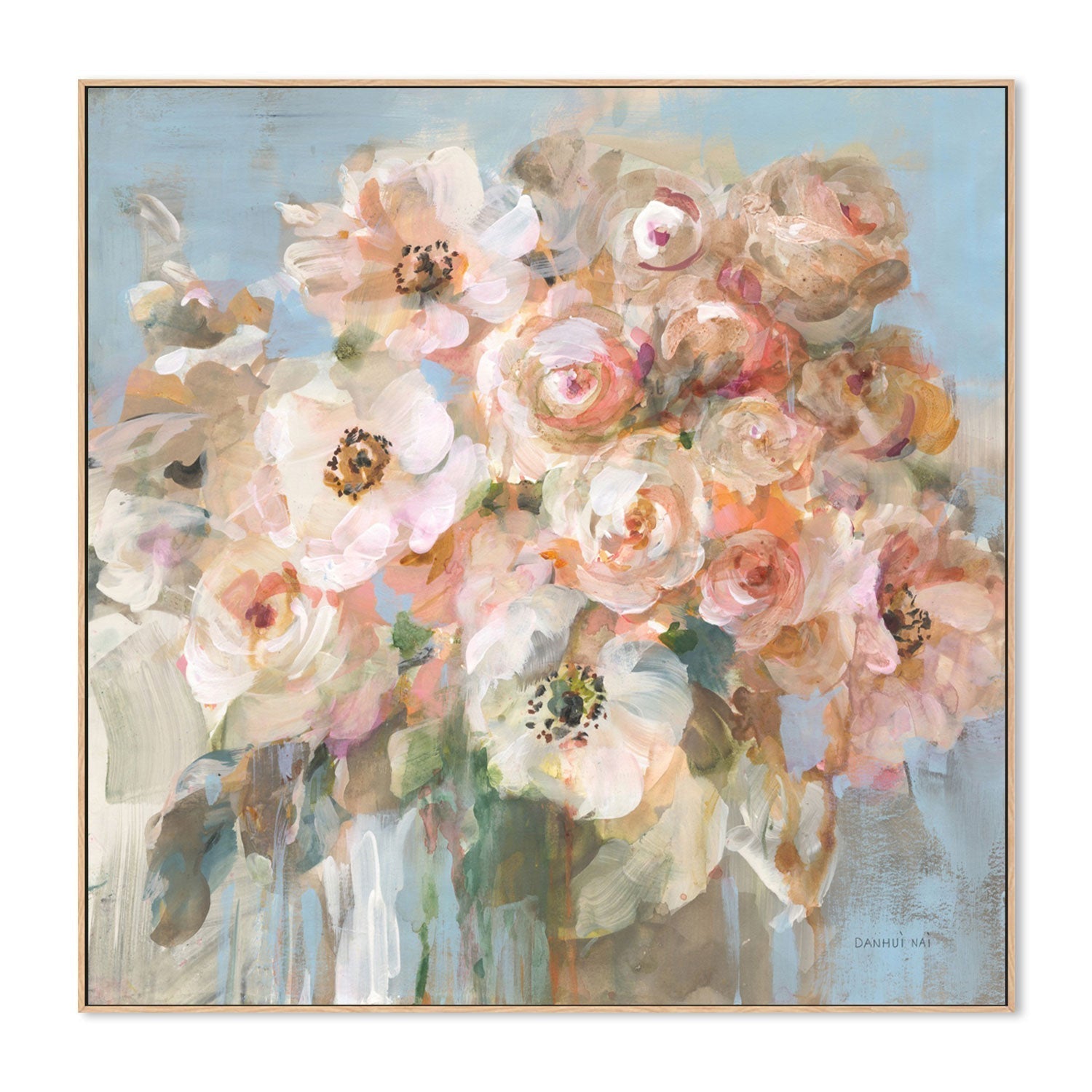 wall-art-print-canvas-poster-framed-Blushing Bouquet-by-Danhui Nai-Gioia Wall Art