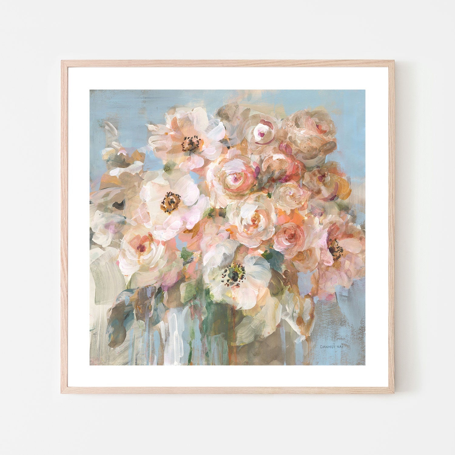 wall-art-print-canvas-poster-framed-Blushing Bouquet-by-Danhui Nai-Gioia Wall Art