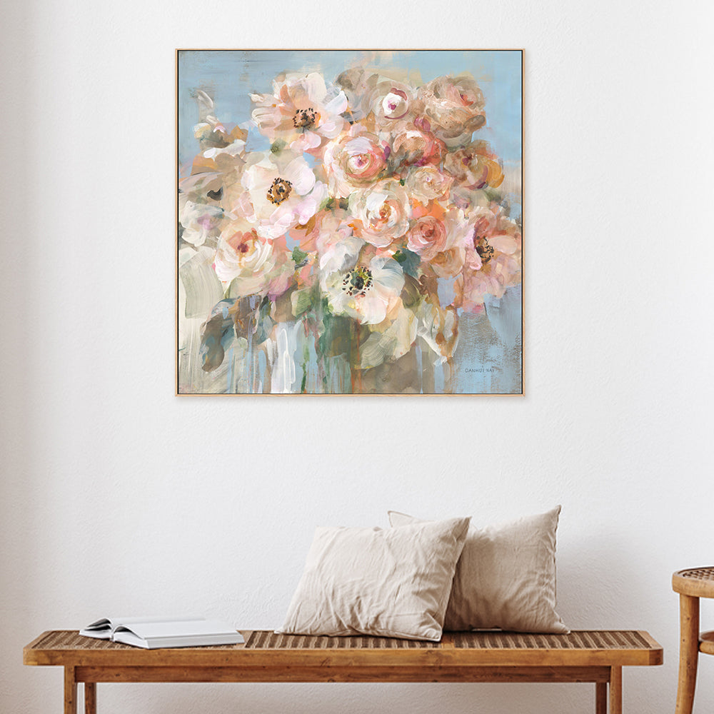 wall-art-print-canvas-poster-framed-Blushing Bouquet-by-Danhui Nai-Gioia Wall Art