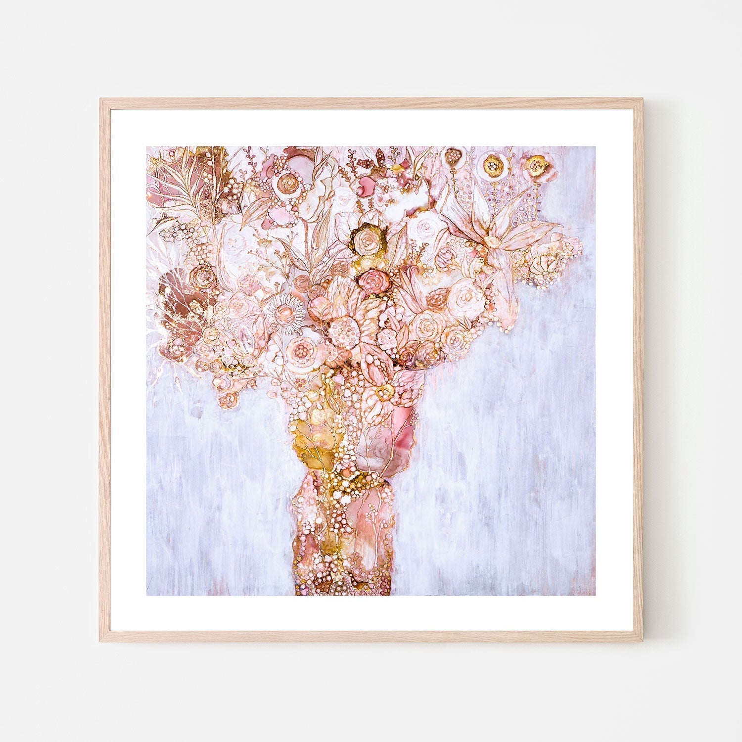 wall-art-print-canvas-poster-framed-Blushing Bouquet , By Mishel Schwartz-GIOIA-WALL-ART