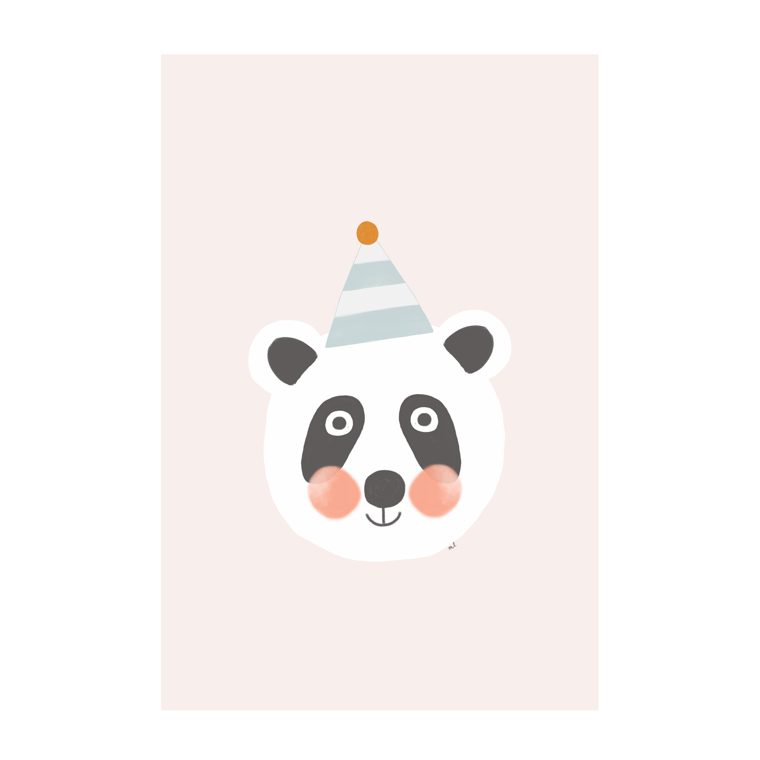 wall-art-print-canvas-poster-framed-Blushing Panda , By Menina Lisboa-1