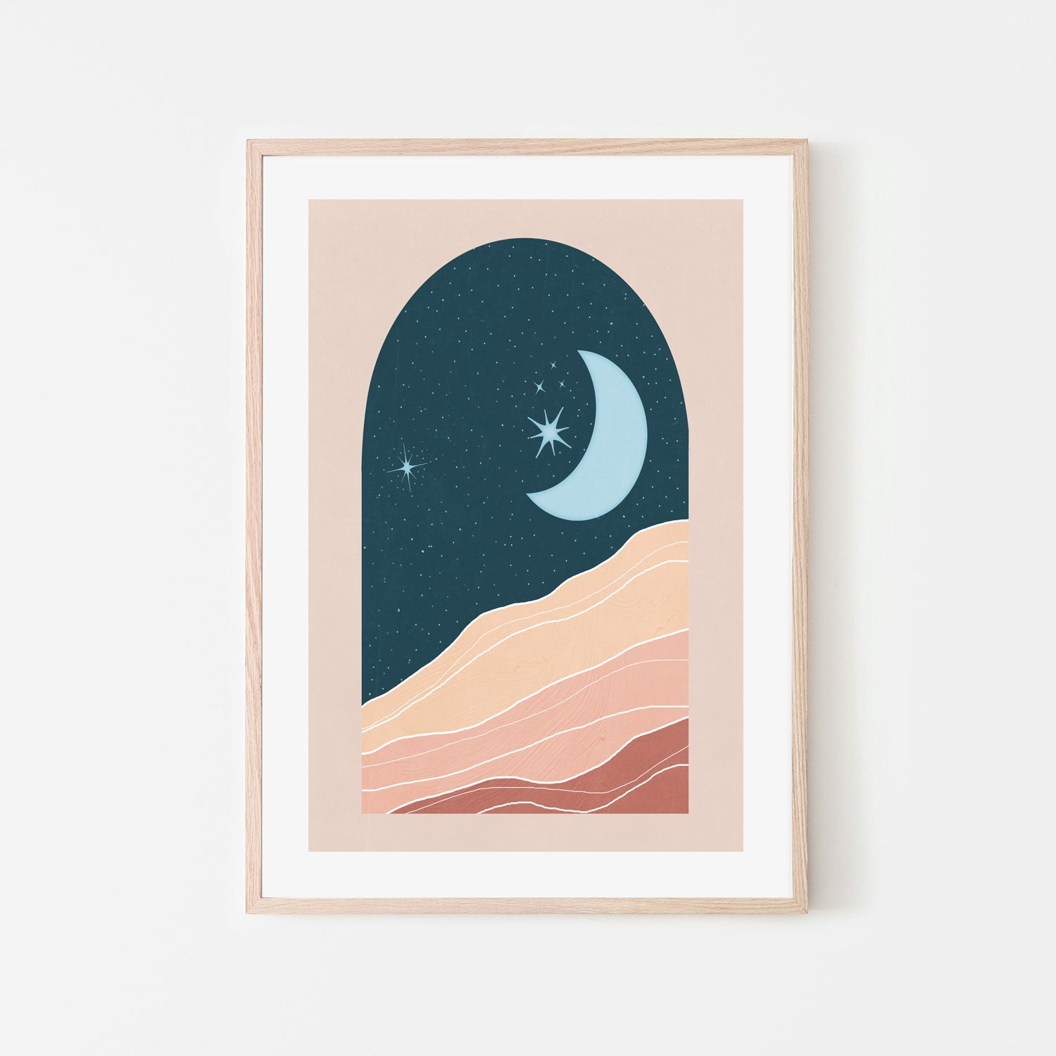 wall-art-print-canvas-poster-framed-Boho Moon , By Nina Blue-6