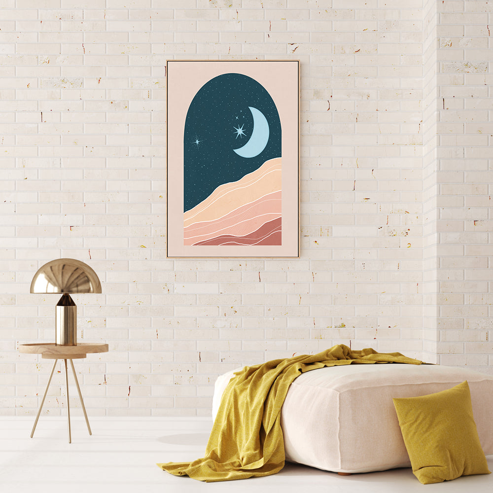 wall-art-print-canvas-poster-framed-Boho Moon , By Nina Blue-7