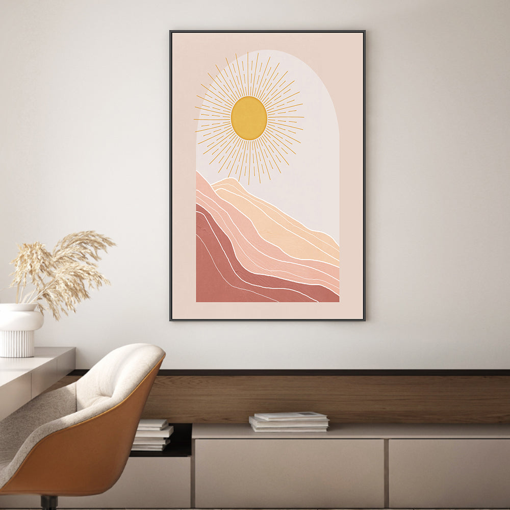 wall-art-print-canvas-poster-framed-Boho Sun , By Nina Blue-2