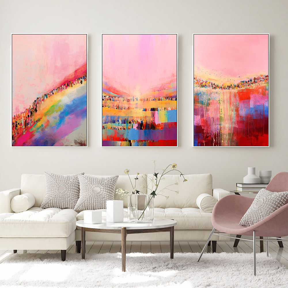 wall-art-print-canvas-poster-framed-Bold Love, Set Of 3 , By Treechild-GIOIA-WALL-ART