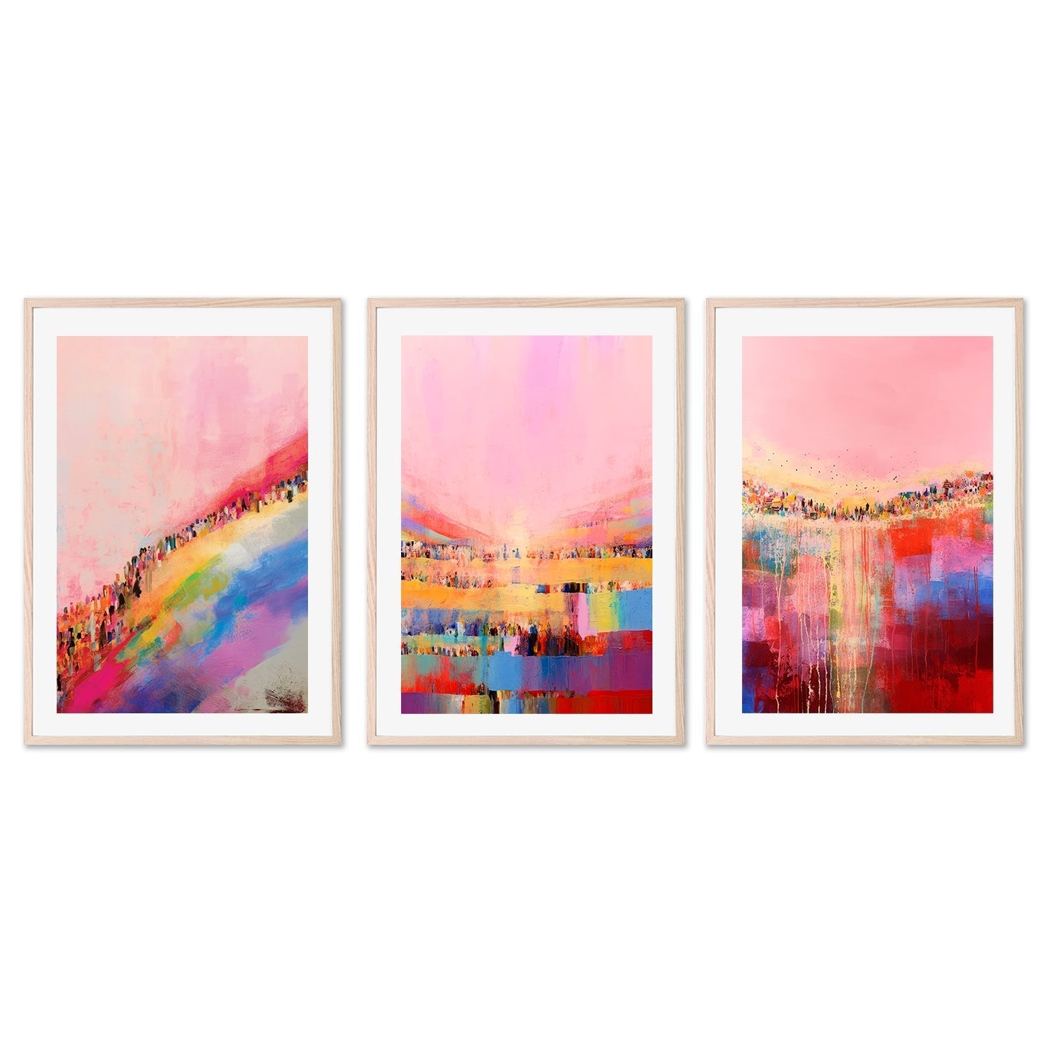 wall-art-print-canvas-poster-framed-Bold Love, Set Of 3 , By Treechild-GIOIA-WALL-ART