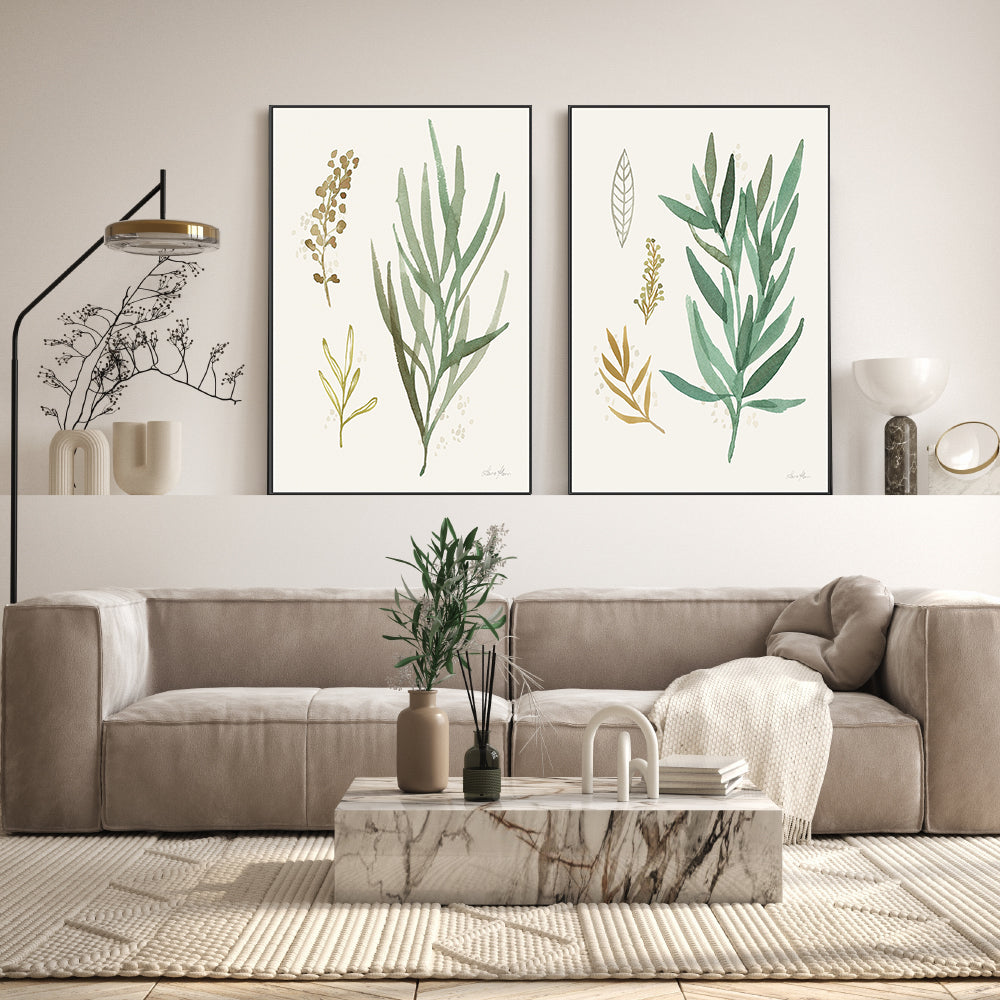 wall-art-print-canvas-poster-framed-Botanical Collage, Style B & C, Set Of 2 , By Laura Horn-GIOIA-WALL-ART