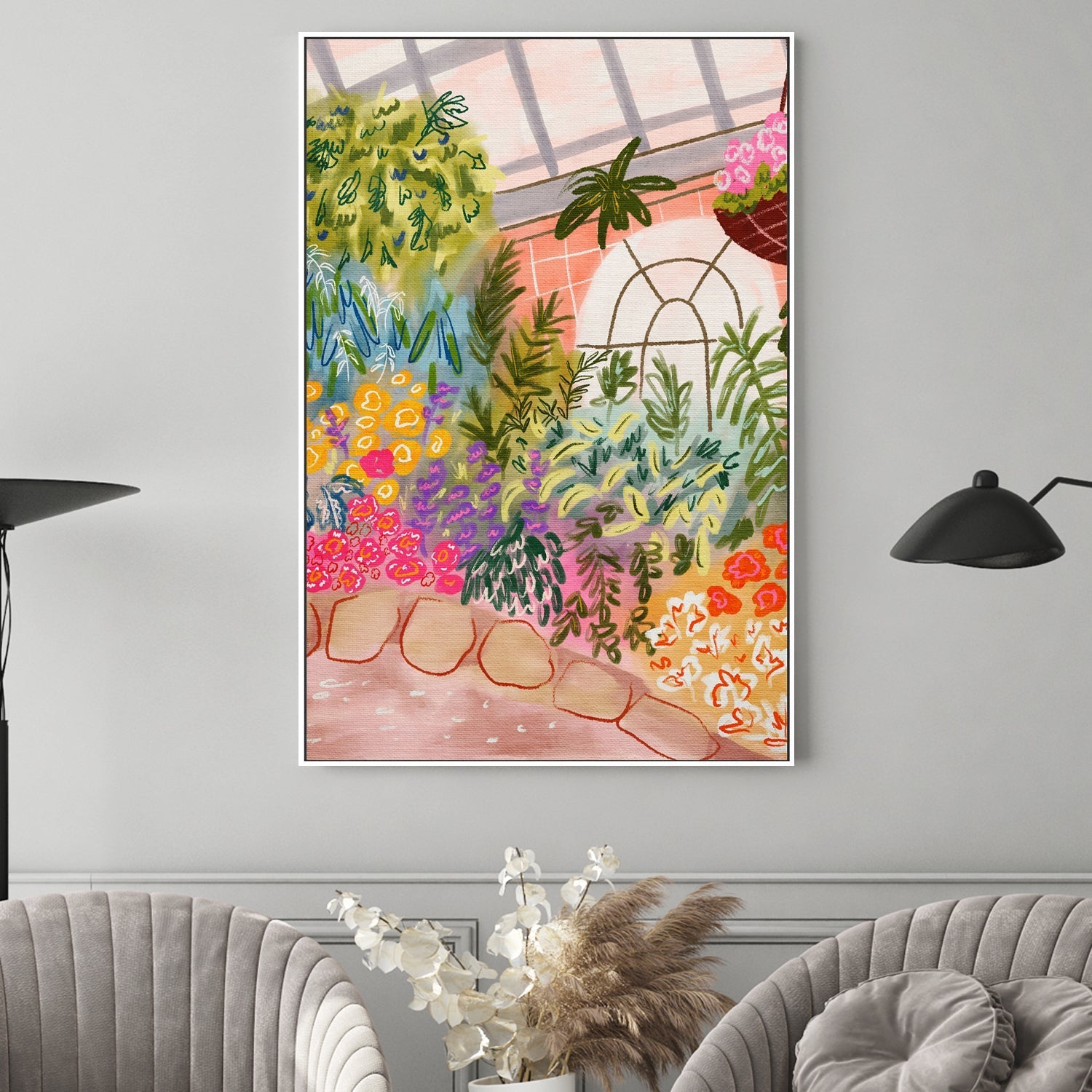 wall-art-print-canvas-poster-framed-Botanical Garden , By Kartika Paramita-2