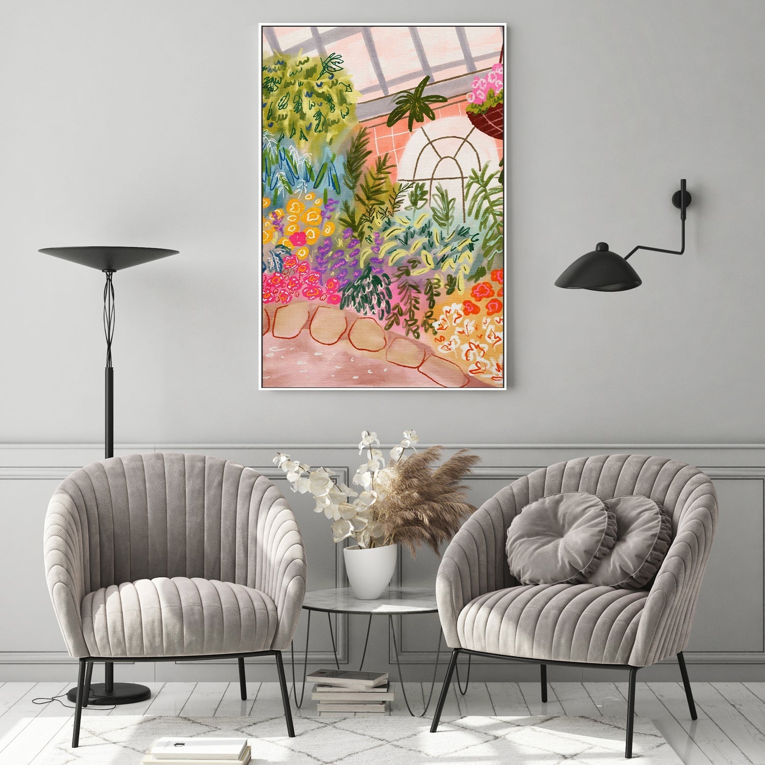 wall-art-print-canvas-poster-framed-Botanical Garden , By Kartika Paramita-7