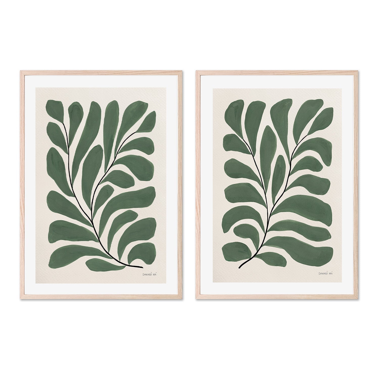 wall-art-print-canvas-poster-framed-Botanical Joy, Style A & B, Set Of 2 , By Danhui Nai-6