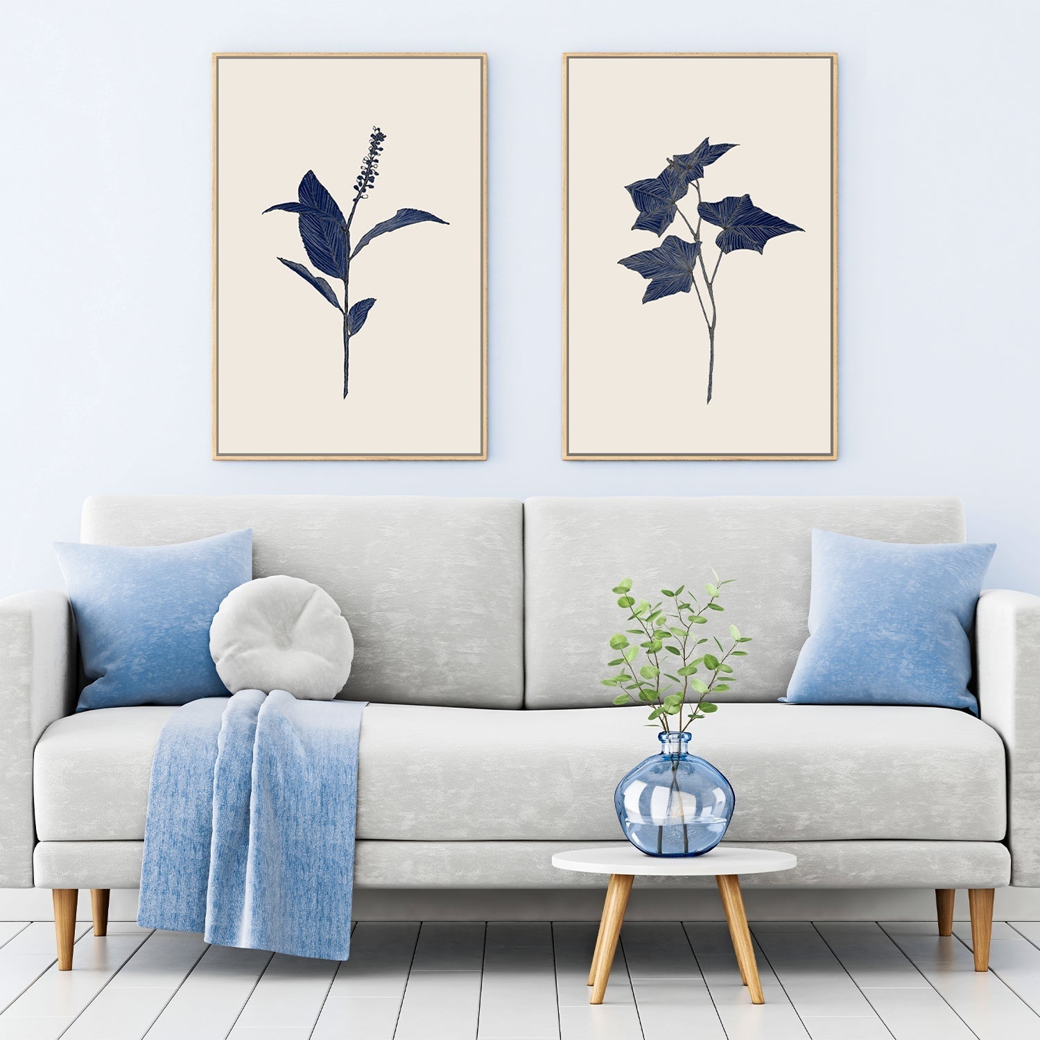 wall-art-print-canvas-poster-framed-Botanical, Set of 2-by-Danushka Abeygoda-Gioia Wall Art