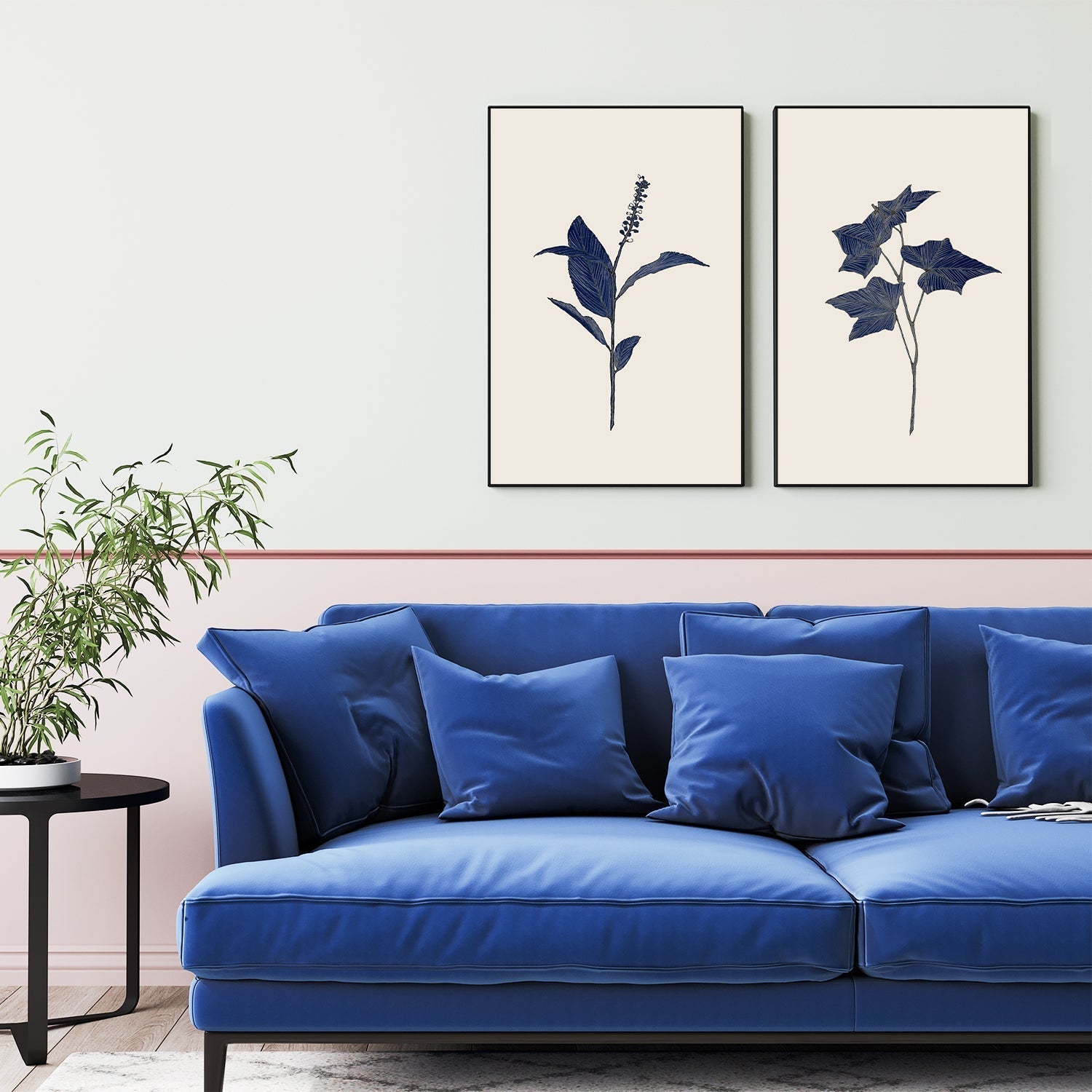 wall-art-print-canvas-poster-framed-Botanical, Set of 2-by-Danushka Abeygoda-Gioia Wall Art