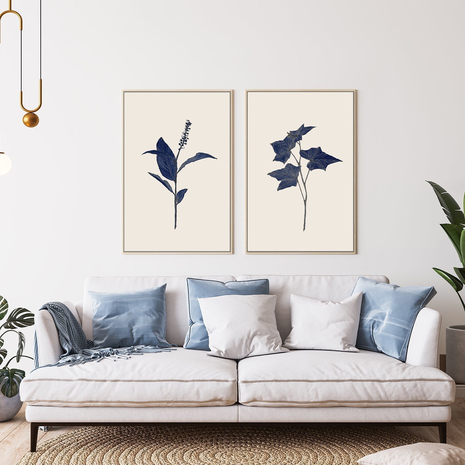 wall-art-print-canvas-poster-framed-Botanical, Set of 2-by-Danushka Abeygoda-Gioia Wall Art