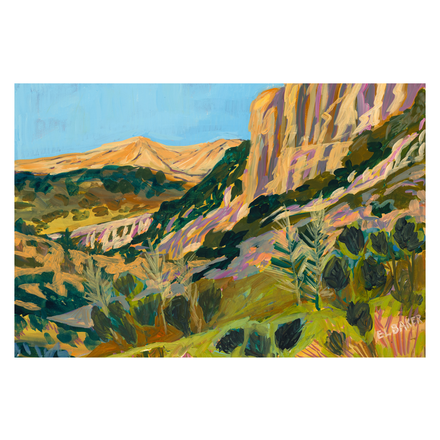 wall-art-print-canvas-poster-framed-Bottom Of The Mountain , By Eleanor Baker-1