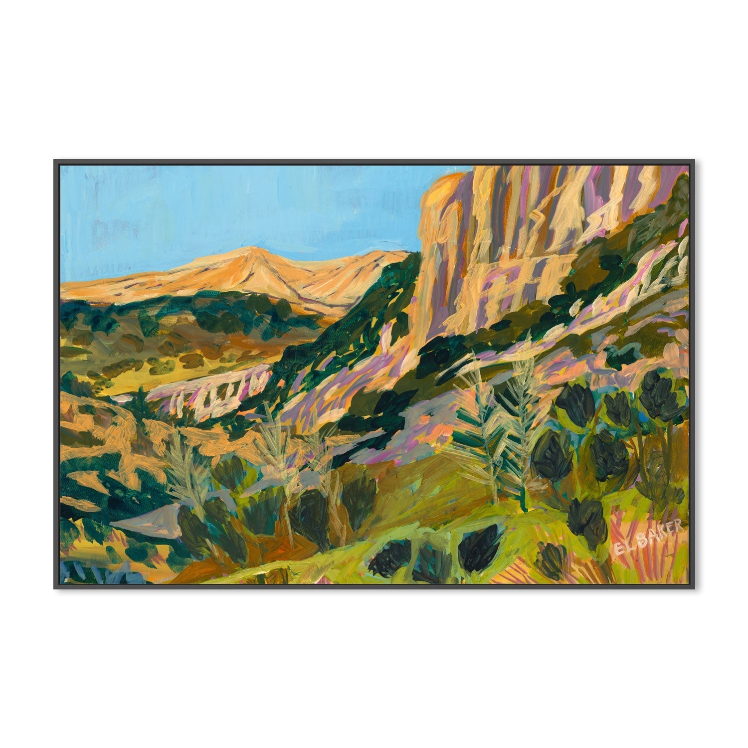 wall-art-print-canvas-poster-framed-Bottom Of The Mountain , By Eleanor Baker-3