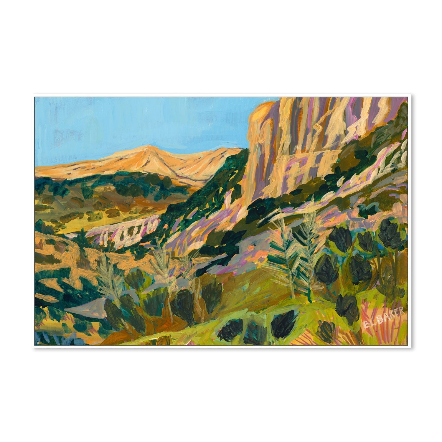 wall-art-print-canvas-poster-framed-Bottom Of The Mountain , By Eleanor Baker-5