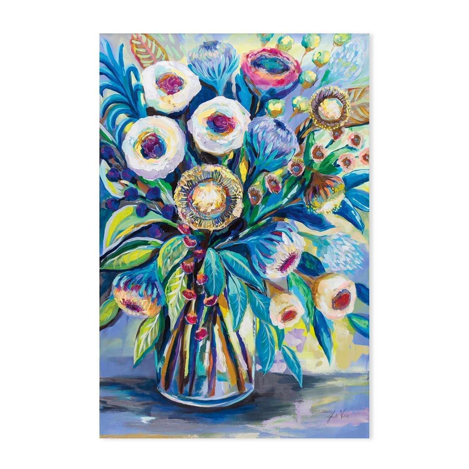 wall-art-print-canvas-poster-framed-Bountiful Bouquet-by-Jeanette Vertentes-Gioia Wall Art